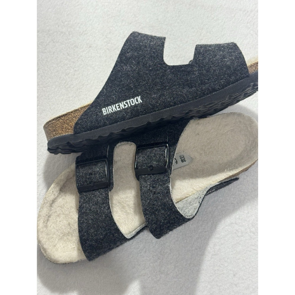 birkenstock sandals women 7 Slides Fleece Lined Plaid Summer